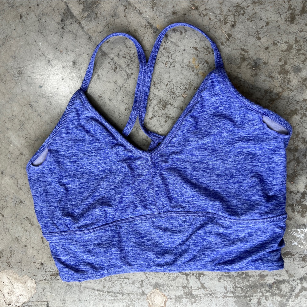 CALIA Heathered Blue Strappy Back Sports Bra Activewear Women’s Medium - Picture 10 of 10